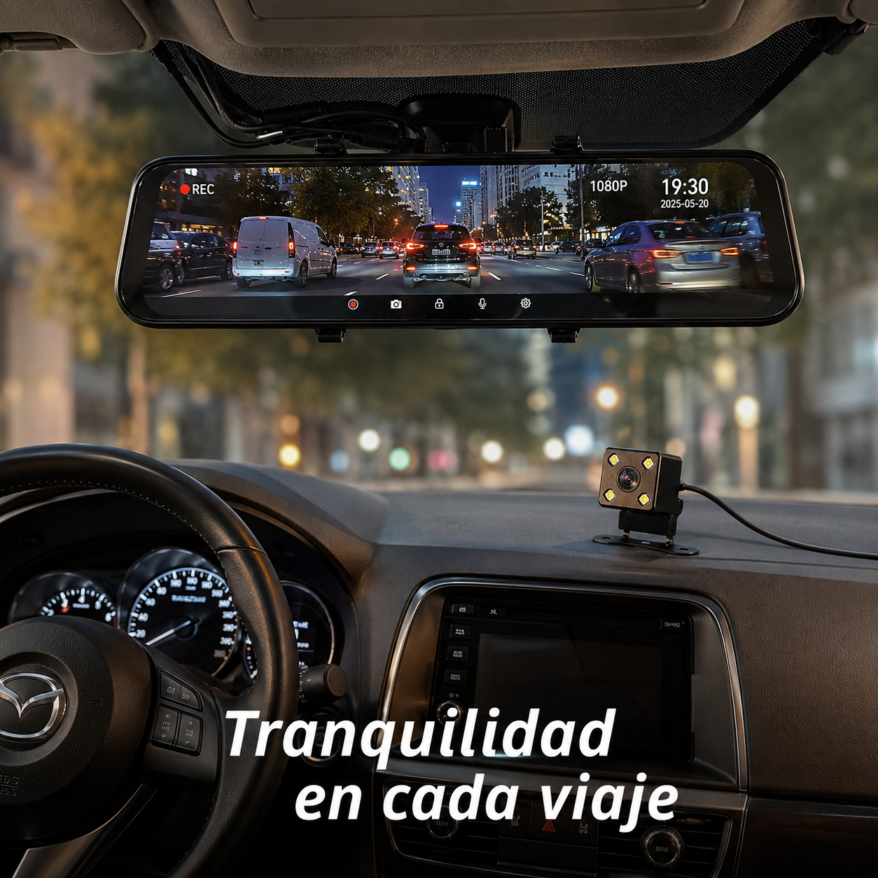 Espejo Retrovisor con Cámara